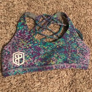 Born Primitive Vitality sports bra purple splash